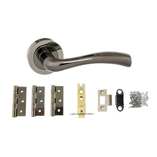 Atlantic STATUS Texas Door Handle Pack (Latch Set - 2.5" CE Latch, 3" Fire Rated Hinges x3)
