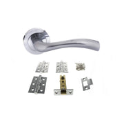 Atlantic STATUS Texas Door Handle Pack (Latch Set - 2.5" CE Latch, 3" Fire Rated Hinges x3)