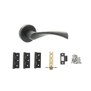Atlantic STATUS Colorado Door Handle Pack (Latch Set - 2.5" CE Latch, 3" Fire Rated Hinges x3)