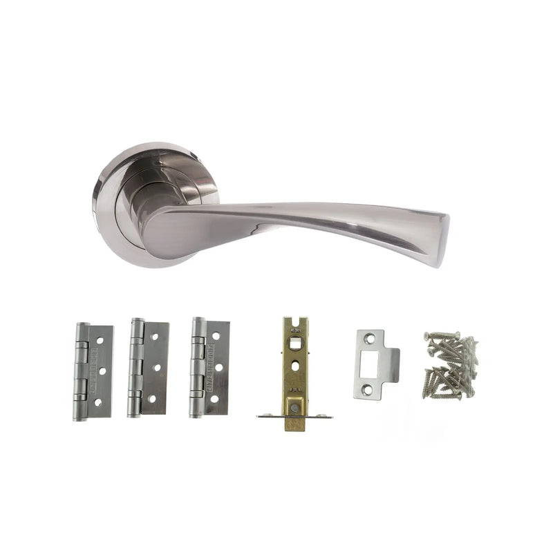 Atlantic STATUS Colorado Door Handle Pack (Latch Set - 2.5" CE Latch, 3" Fire Rated Hinges x3)