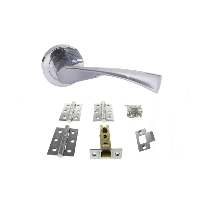 Atlantic STATUS Colorado Door Handle Pack (Latch Set - 3" CE Latch, 3" Fire Rated Hinges x3)