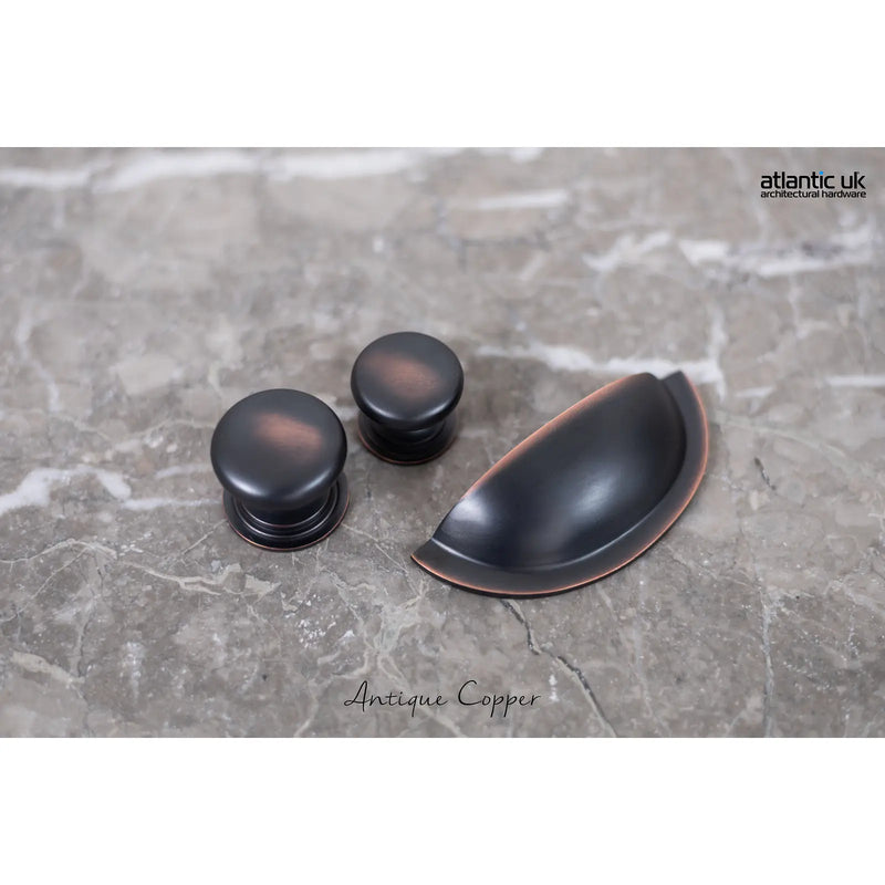 Atlantic Old English Lincoln Solid Brass Victorian Knob 38mm on Concealed Fix