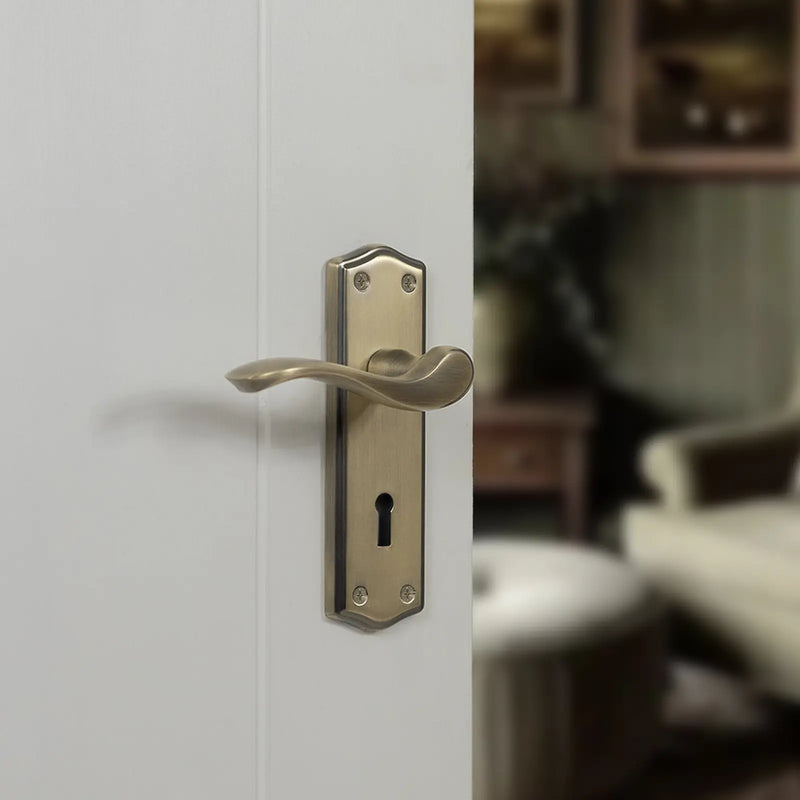 Atlantic Old English Warwick Door Handle Pack (3 Lever Lock Set - 3" CE Sashlock, 3" Fire Rated Hinges x3)