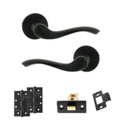 Atlantic Old English Warwick Door Handle Pack (Latch Set - 2.5" CE Latch, 4" Slim Knuckle Hinges x2)