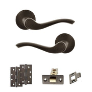 Atlantic Old English Warwick Door Handle Pack (Latch Set - 2.5" CE Latch, 4" Slim Knuckle Hinges x2)