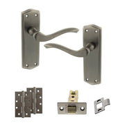 Atlantic Old English Warwick Door Handle Pack (Latch Set - 2.5" CE Latch, 4" Slim Knuckle Hinges x2)