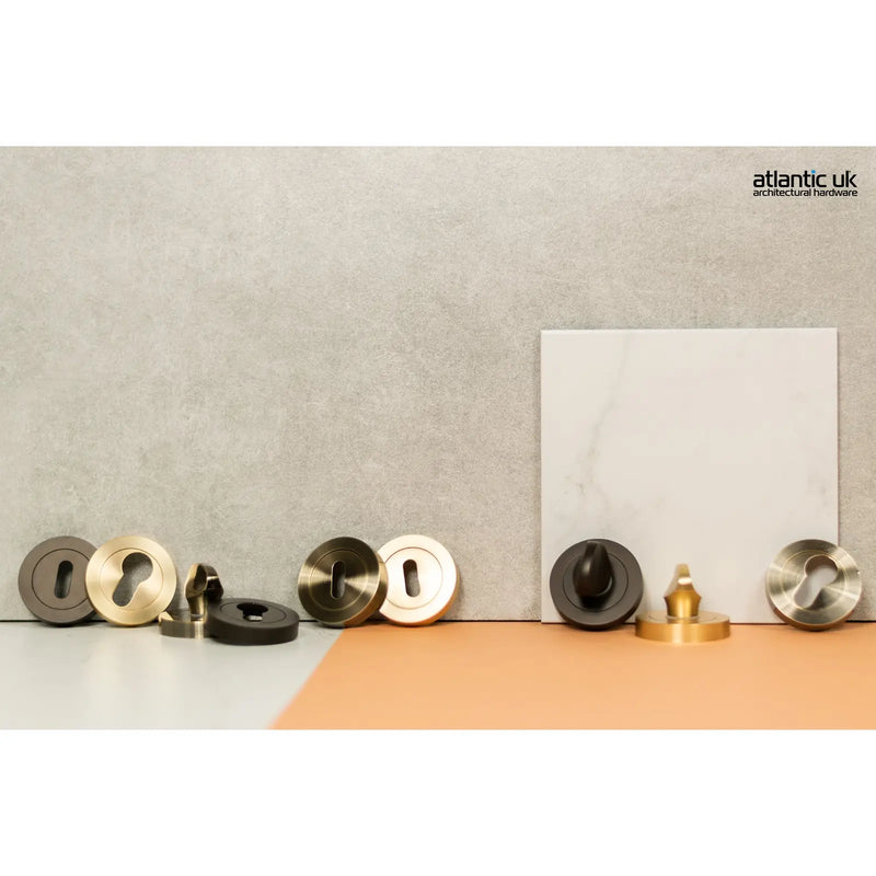 Atlantic STATUS Key Escutcheons on Round Rose