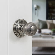 Atlantic Old English Ripon Door Knob Pack (Bathroom Set - 4" Deadbolt, 4" Slim Knuckle Hinges x2)
