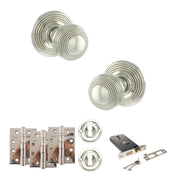 Atlantic Old English Ripon Door Knob Pack (Lock Set - Horizontal Sashlock, 4" Fire Rated Hinges x3)