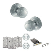 Atlantic Old English Ripon Door Knob Pack (Lock Set - Horizontal Sashlock, 4" Fire Rated Hinges x3)