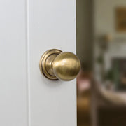 Atlantic Old English Harrogate Door Knob Pack (Bathroom Set - 3" Deadbolt, 3" Fire Rated Hinges x3)