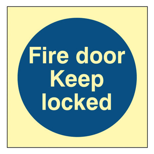 Fire door keep locked  - PHO (100 x 100mm) - Min Order 4
