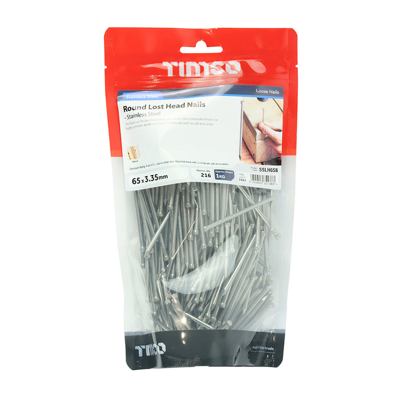 TIMCO Round Lost Head Nails A2 Stainless Steel