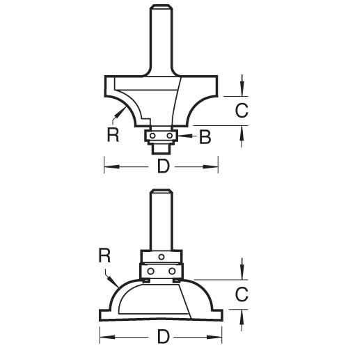 C077AX1/4TC - Shoulder profile cutter