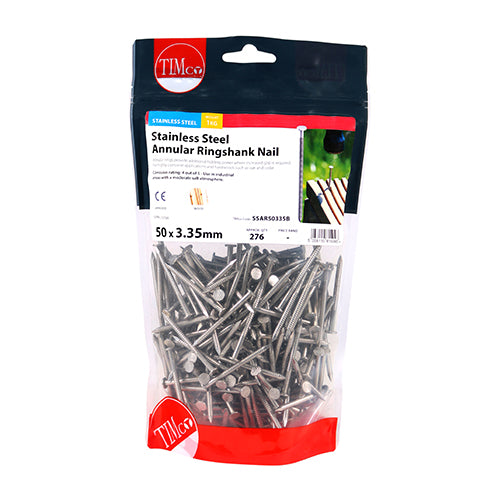 TIMCO Annular Ringshank Nails A2 Stainless Steel