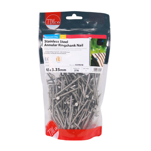 TIMCO Annular Ringshank Nails A2 Stainless Steel