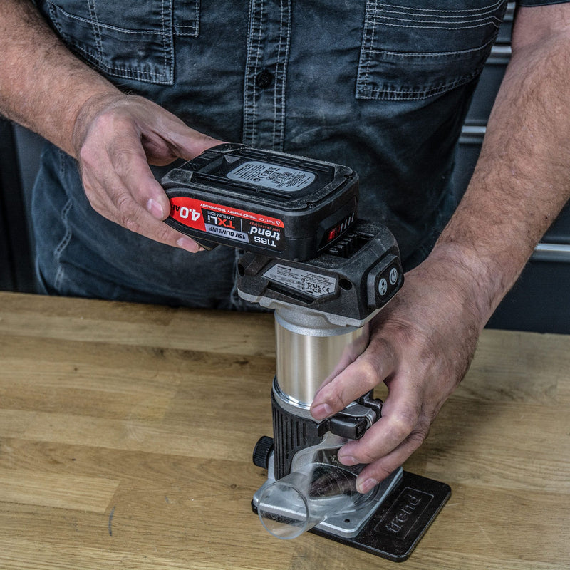 T18S/R14T2 - Cordless ¼” Trim Router (1x 4Ah) 18V UK & Ireland only