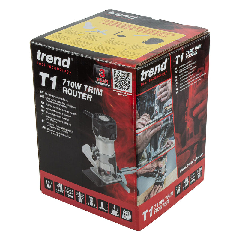 T1ETS/EURO - 710W 8mm Trim Router 230V EU