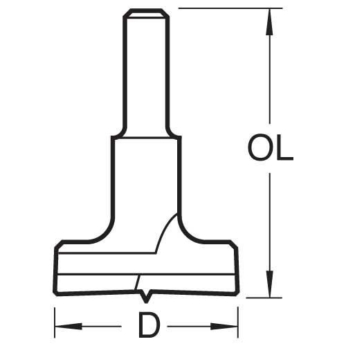 T420/35X8MMTC - Hinge sinking 35mm diameter