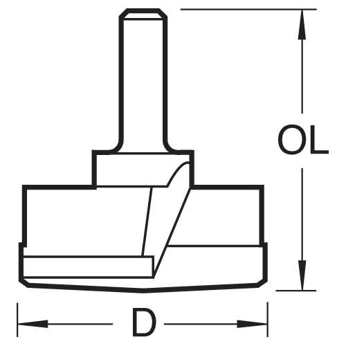 T421/35X1/4TC - Hinge sinking 35mm diameter