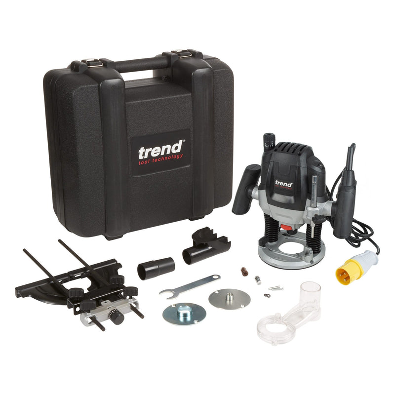 T7ELK - 1750W 1/2 inch Variable Speed Plunge Router 110V 16A UK & Ireland only