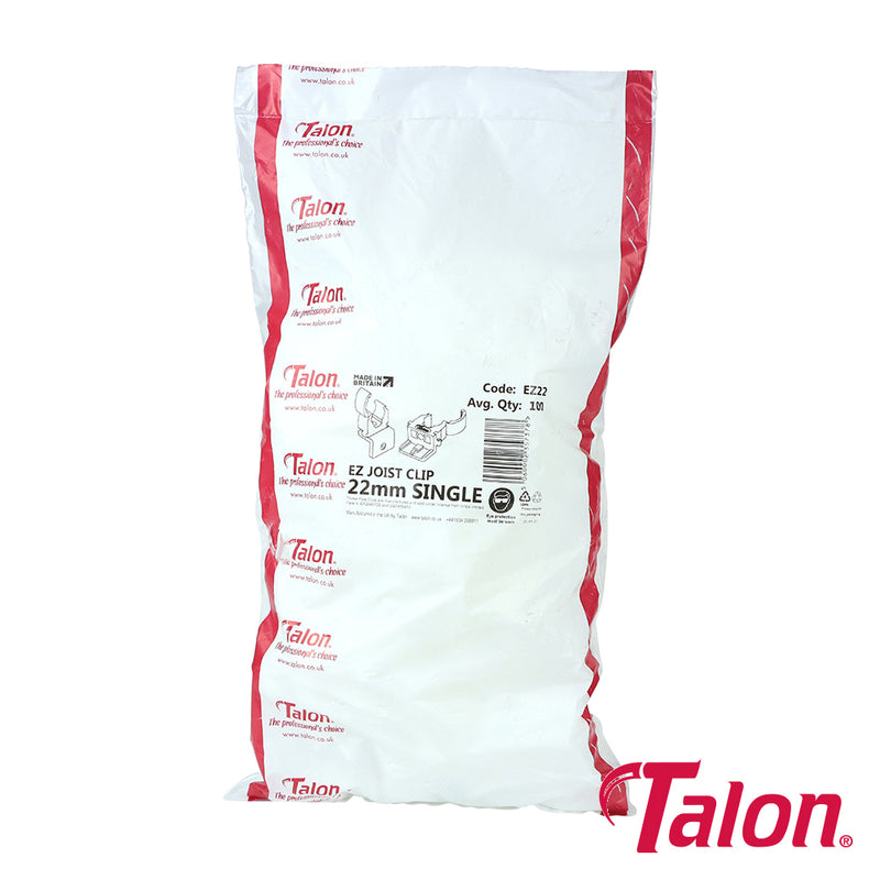 Talon EZ Joist Pipe Clips White - 15mm