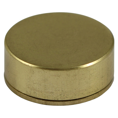 TIMCO Threaded Screw Caps Solid Brass Polished Brass - 12mm