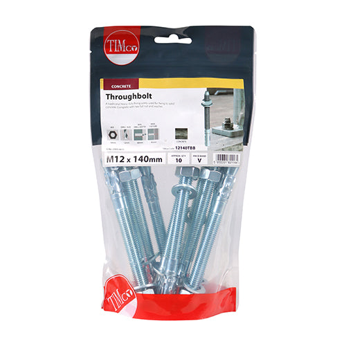 TIMCO Throughbolts Silver — Bag