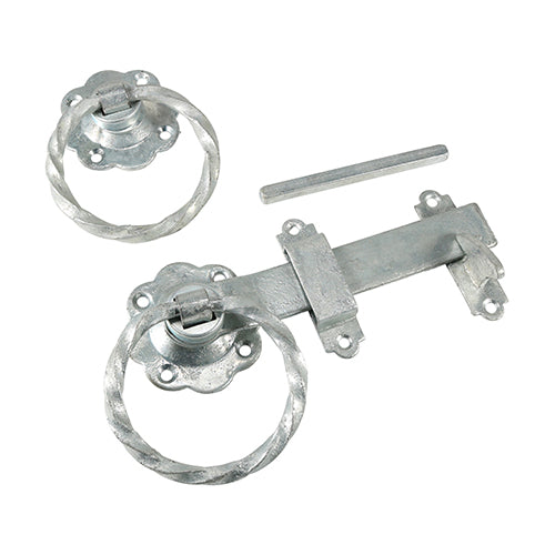 TIMCO Ring Gate Latch Twisted Black - 6"