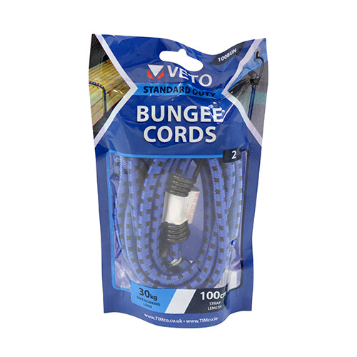 TIMCO Bungee Cords with Laminated Hook Mixed Pack - 20pcs
