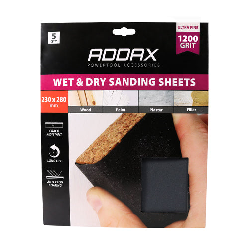 TIMCO Wet & Dry Sanding Sheets 600 Grit Black
