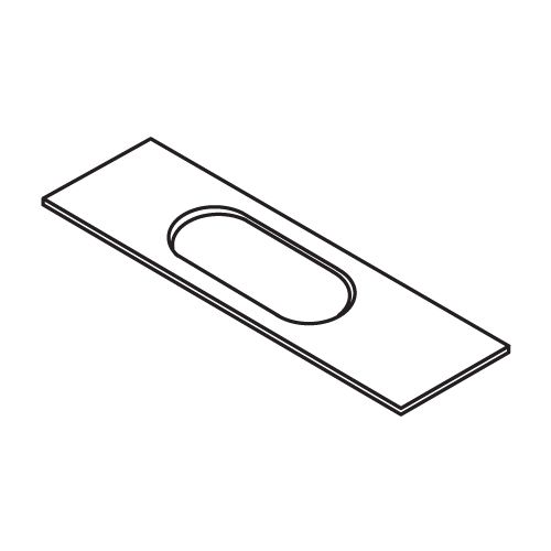 WP-LOCK/T/213 - Lock Template 25mm x 54mm faceplate rounded ends