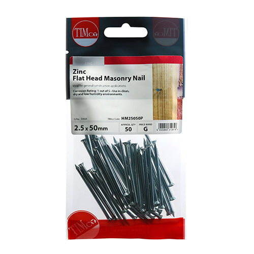TIMCO Masonry Nails Zinc — Trade Pack